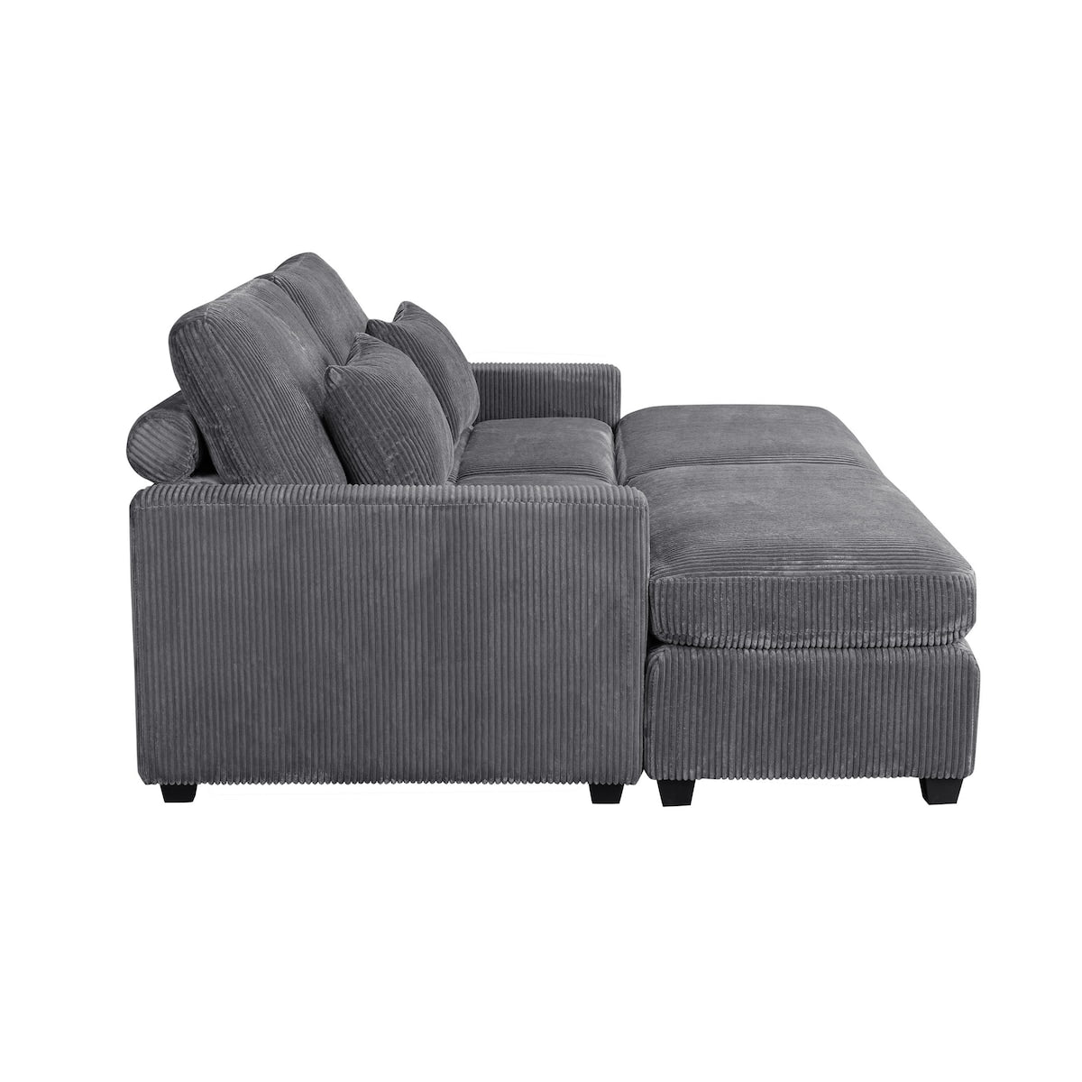 90'' Square Arm Sofa with Removable Back Cushions and 2 pillows, Couch for Living Room, Office, Apartment