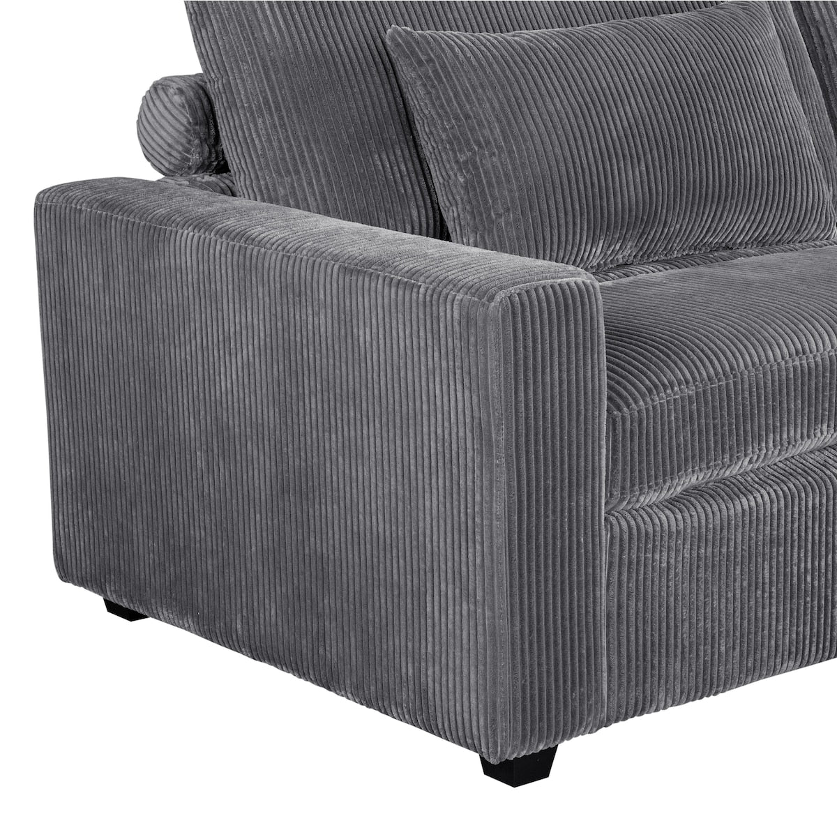 90'' Square Arm Sofa with Removable Back Cushions and 2 pillows, Couch for Living Room, Office, Apartment