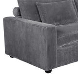 90'' Square Arm Sofa with Removable Back Cushions and 2 pillows, Couch for Living Room, Office, Apartment