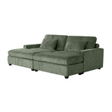 90'' Square Arm Sofa with Removable Back Cushions and 2 pillows, Couch for Living Room, Office, Apartment