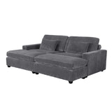90'' Square Arm Sofa with Removable Back Cushions and 2 pillows, Couch for Living Room, Office, Apartment