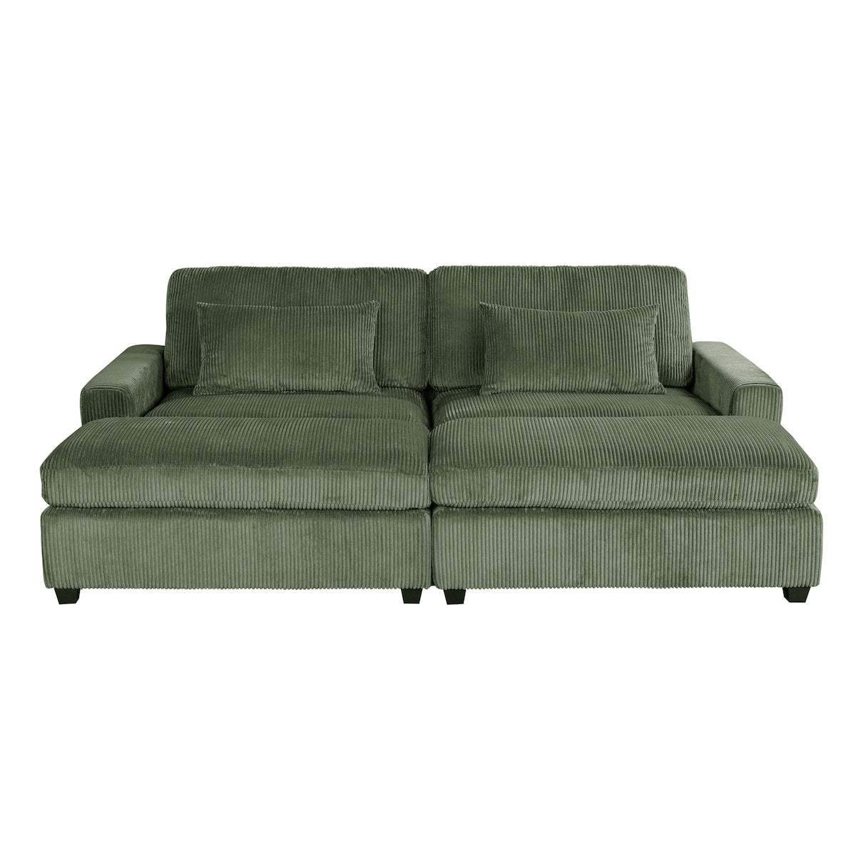 90'' Square Arm Sofa with Removable Back Cushions and 2 pillows, Couch for Living Room, Office, Apartment