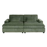90'' Square Arm Sofa with Removable Back Cushions and 2 pillows, Couch for Living Room, Office, Apartment