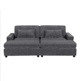 90'' Square Arm Sofa with Removable Back Cushions and 2 pillows, Couch for Living Room, Office, Apartment