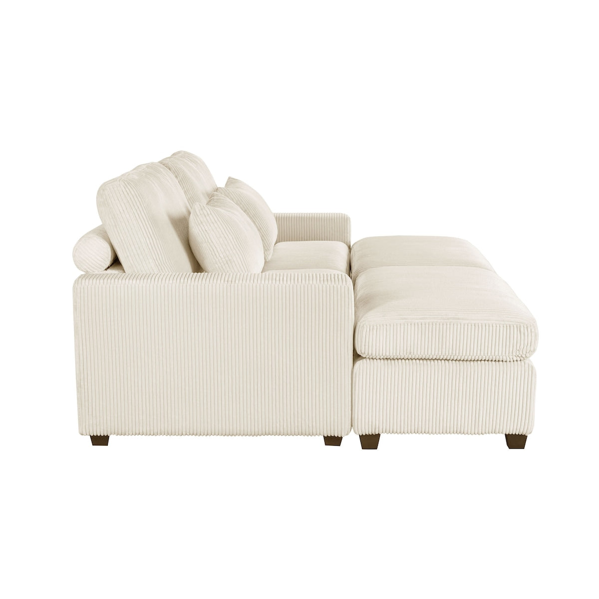 90'' Square Arm Sofa with Removable Back Cushions and 2 pillows, Couch for Living Room, Office, Apartment