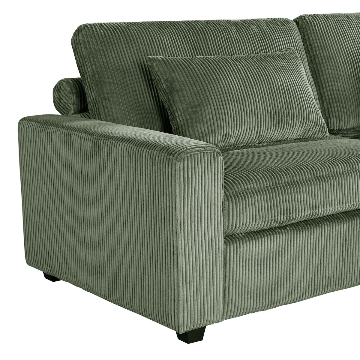 90'' Square Arm Sofa with Removable Back Cushions and 2 pillows, Couch for Living Room, Office, Apartment