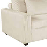 90'' Square Arm Sofa with Removable Back Cushions and 2 pillows, Couch for Living Room, Office, Apartment