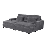 90'' Square Arm Sofa with Removable Back Cushions and 2 pillows, Couch for Living Room, Office, Apartment