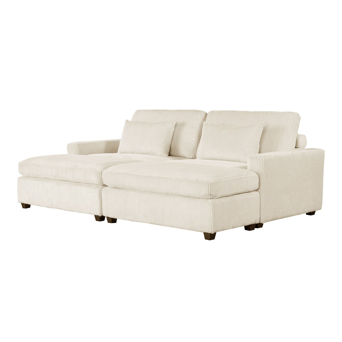 90'' Square Arm Sofa with Removable Back Cushions and 2 pillows, Couch for Living Room, Office, Apartment