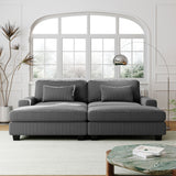 90'' Square Arm Sofa with Removable Back Cushions and 2 pillows, Couch for Living Room, Office, Apartment