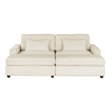 90'' Square Arm Sofa with Removable Back Cushions and 2 pillows, Couch for Living Room, Office, Apartment