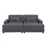 90'' Square Arm Sofa with Removable Back Cushions and 2 pillows, Couch for Living Room, Office, Apartment