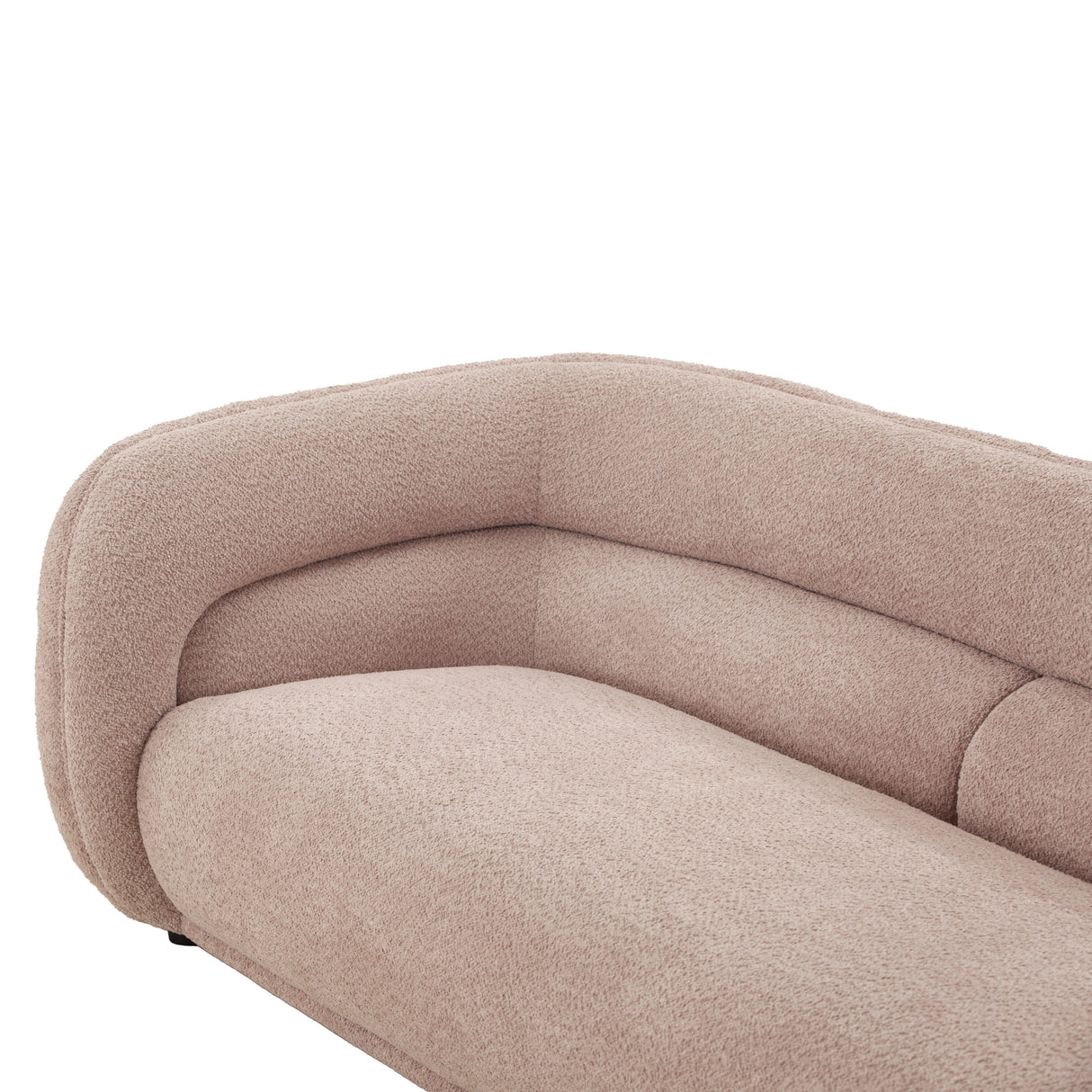 Modern Contemporary 91" Upholstered Curved Sofa With 2 Pillows for Living Room