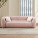 Modern Contemporary 91" Upholstered Curved Sofa With 2 Pillows for Living Room