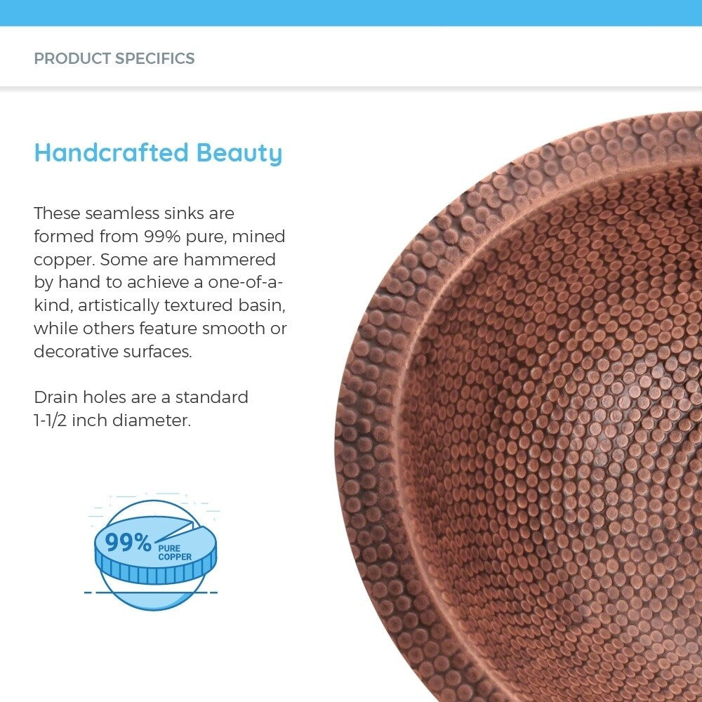 921 Antique Bronze Copper Oval Sink with Grid Drain
