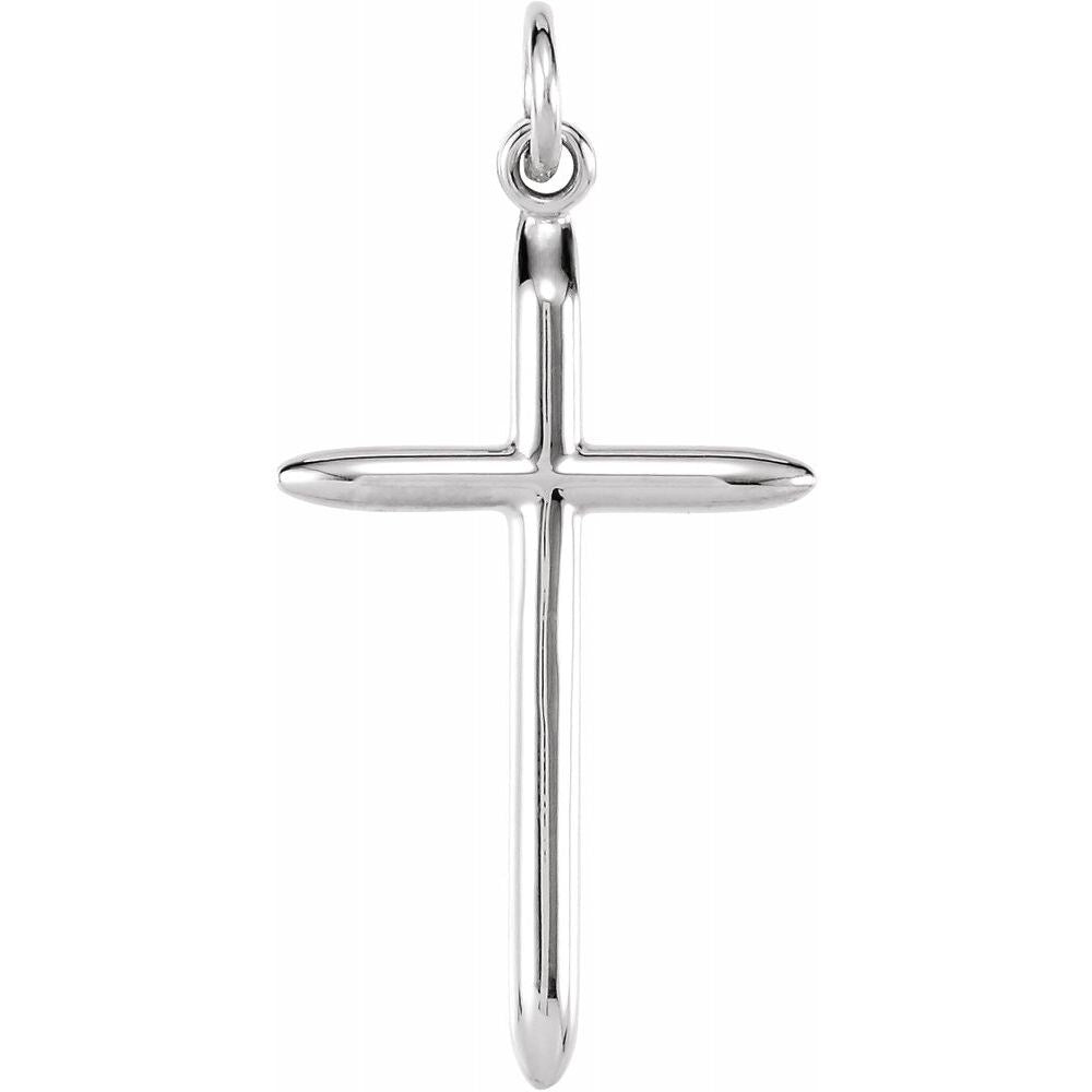 925 Sterling Silver Cross Pendant(L-25.75mm, W-14mm)