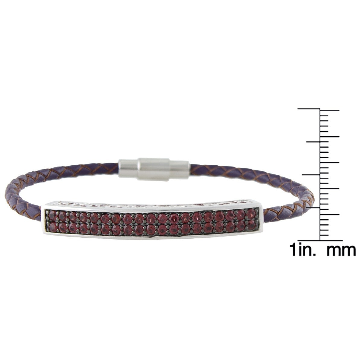 925 Sterling Silver Red Garnet Bracelet