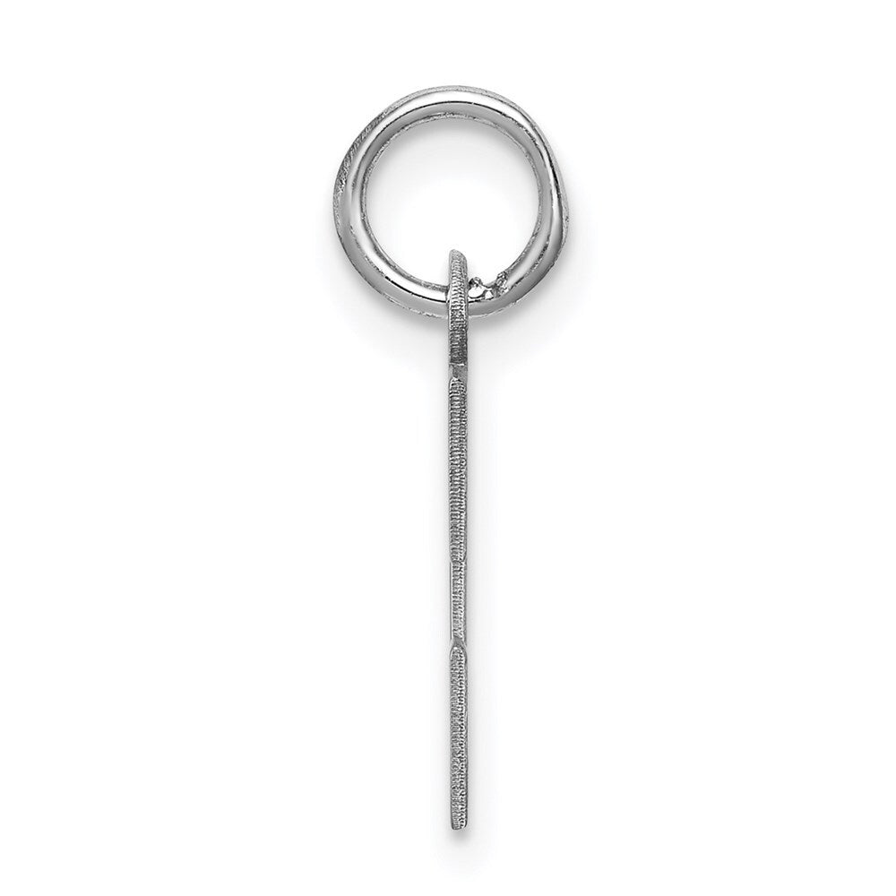 925 Sterling Silver Small Block Initial E Pendant