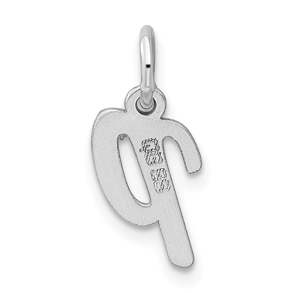 925 Sterling Silver Small Script Initial P Pendant