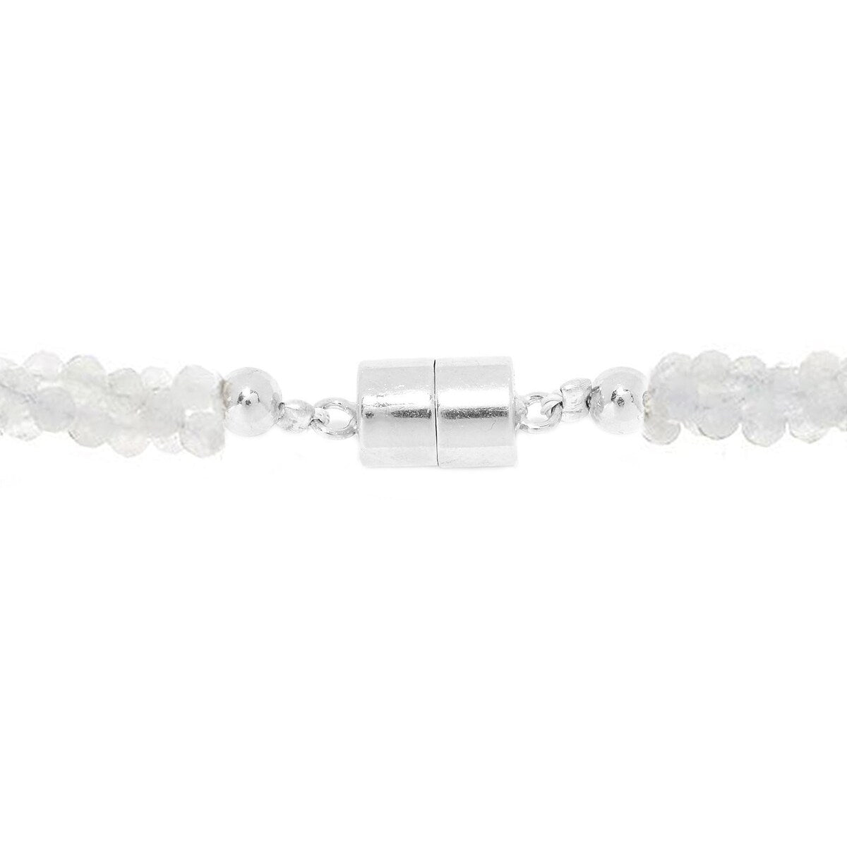 925 Sterling Silver multi gemstone Beaded Necklace