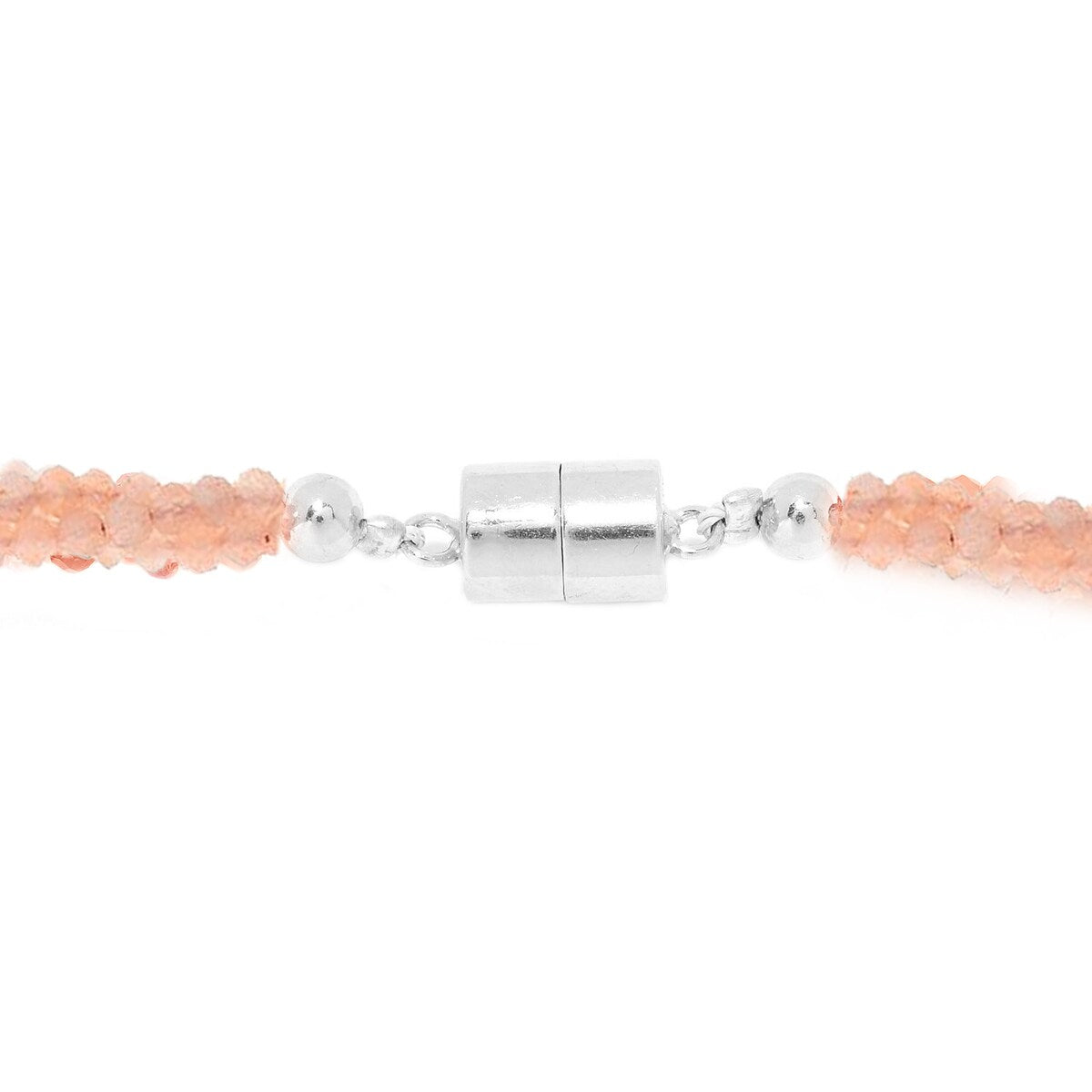 925 Sterling Silver multi gemstone Beaded Necklace