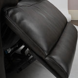 93" Wide Top Grain Leather Power Reclining Sofa with USB Port