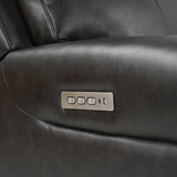 93" Wide Top Grain Leather Power Reclining Sofa with USB Port