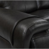 93" Wide Top Grain Leather Power Reclining Sofa with USB Port