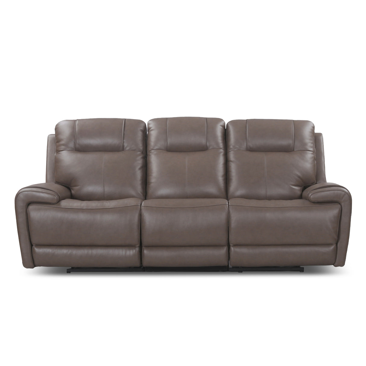 93" Wide Top Grain Leather Power Reclining Sofa with USB Port