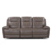 93" Wide Top Grain Leather Power Reclining Sofa with USB Port