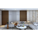 94.5 in. x 4.8 in. x 0.5 in. Acoustic Vinyl Wall Cladding Siding Board - Set of 6pc