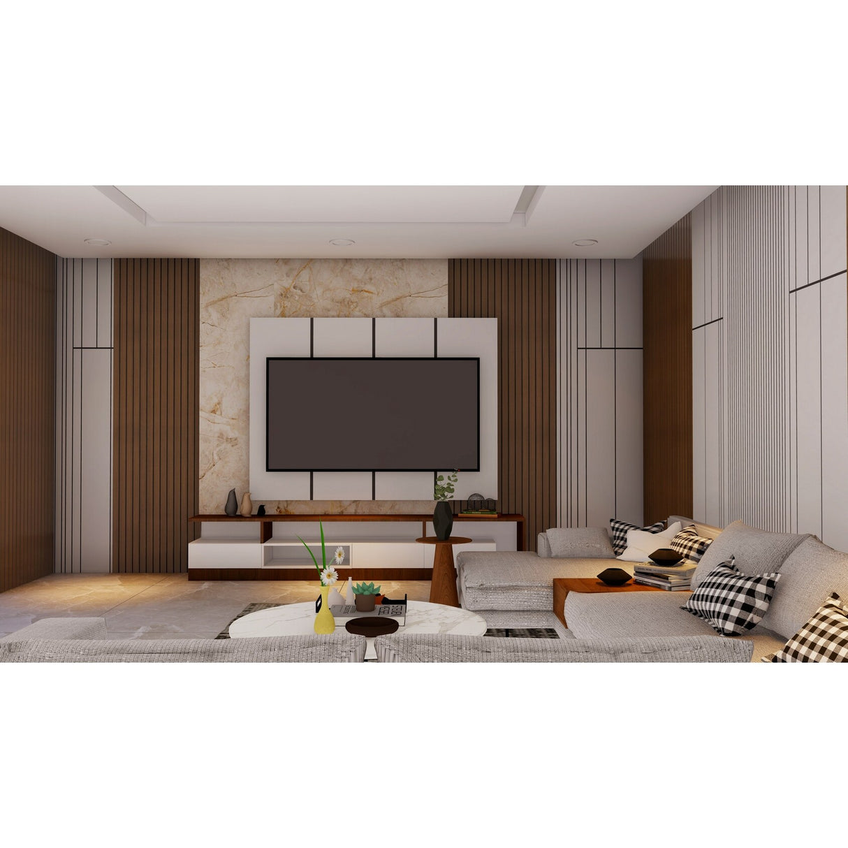 94.5 in. x 4.8 in. x 0.5 in. Acoustic Vinyl Wall Cladding Siding Board - Set of 6pc