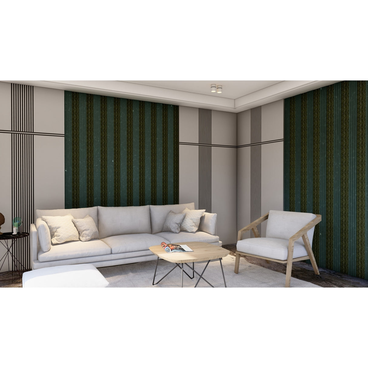 94.5 in. x 4.8 in. x 0.5 in. Acoustic Vinyl Wall Cladding Siding Board - Set of 4pc
