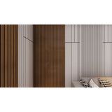 94.5 in. x 4.8 in. x 0.5 in. Acoustic Vinyl Wall Cladding Siding Board - Set of 6pc