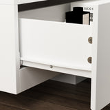 94.5" TV Stand Efficient Cable Management and Spacious Storage Console