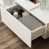 94.5" TV Stand Efficient Cable Management and Spacious Storage Console