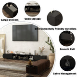 94.5" TV Stand Efficient Cable Management and Spacious Storage Console