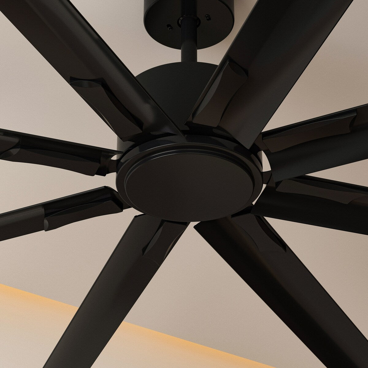 96-Inch Ceiling Fan with Black Aluminum Blades and DC Motor