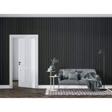 96 in. x 4.8 in x 0.5 in. Acoustic Vinyl Wall Cladding Siding Board - Set of 6pc