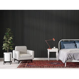 96 in. x 4.8 in x 0.5 in. Acoustic Vinyl Wall Cladding Siding Board - Set of 6pc