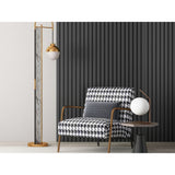 96 in. x 4.8 in x 0.5 in. Acoustic Vinyl Wall Cladding Siding Board - Set of 6pc