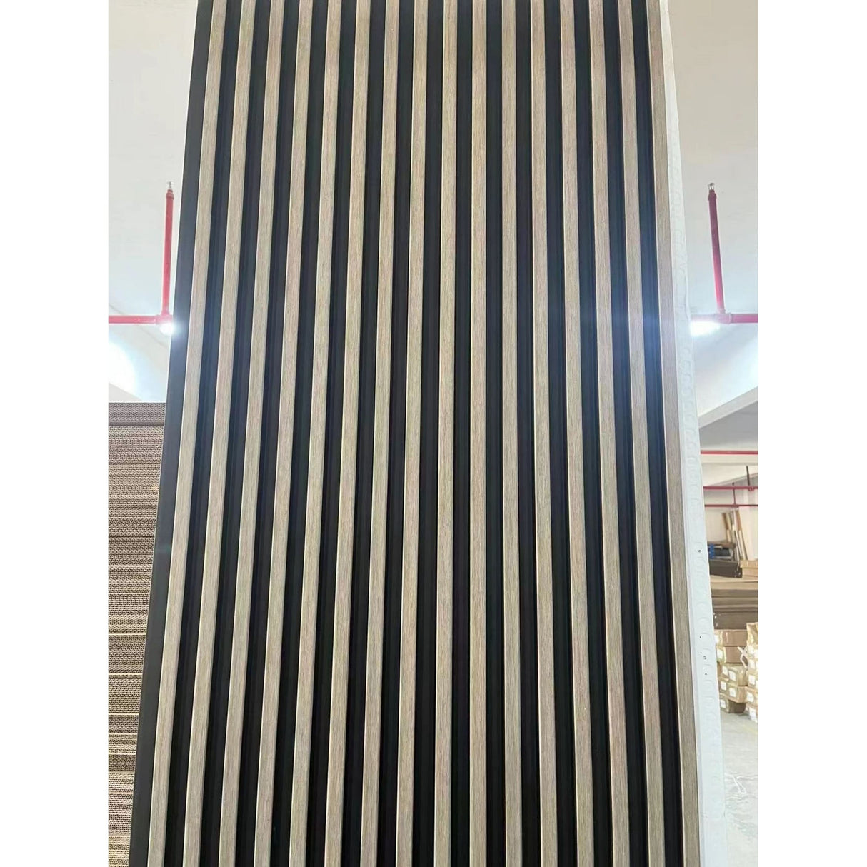 96 in. x 4.8 in x 0.5 in. Acoustic Vinyl Wall Cladding Siding Board - Set of 6pc