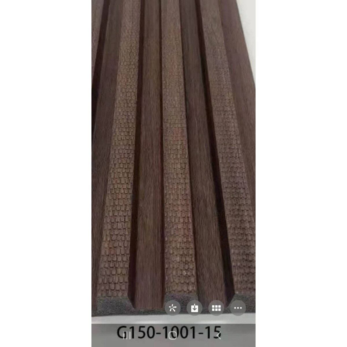 96 in. x 6 in x 0.8 in. Acoustic Vinyl Wall Cladding Siding Board - Set of 4pc
