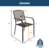 9PCS Patio Dining Set with Dining Table & Mesh Dining Chairs