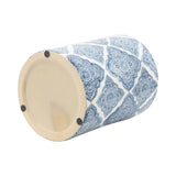 9" Ceramic Jar Contemporary Blue and White Floral Design Decorative Jar Accent Home or Office Table Decor Kitchen - 6" x 6" x 9"