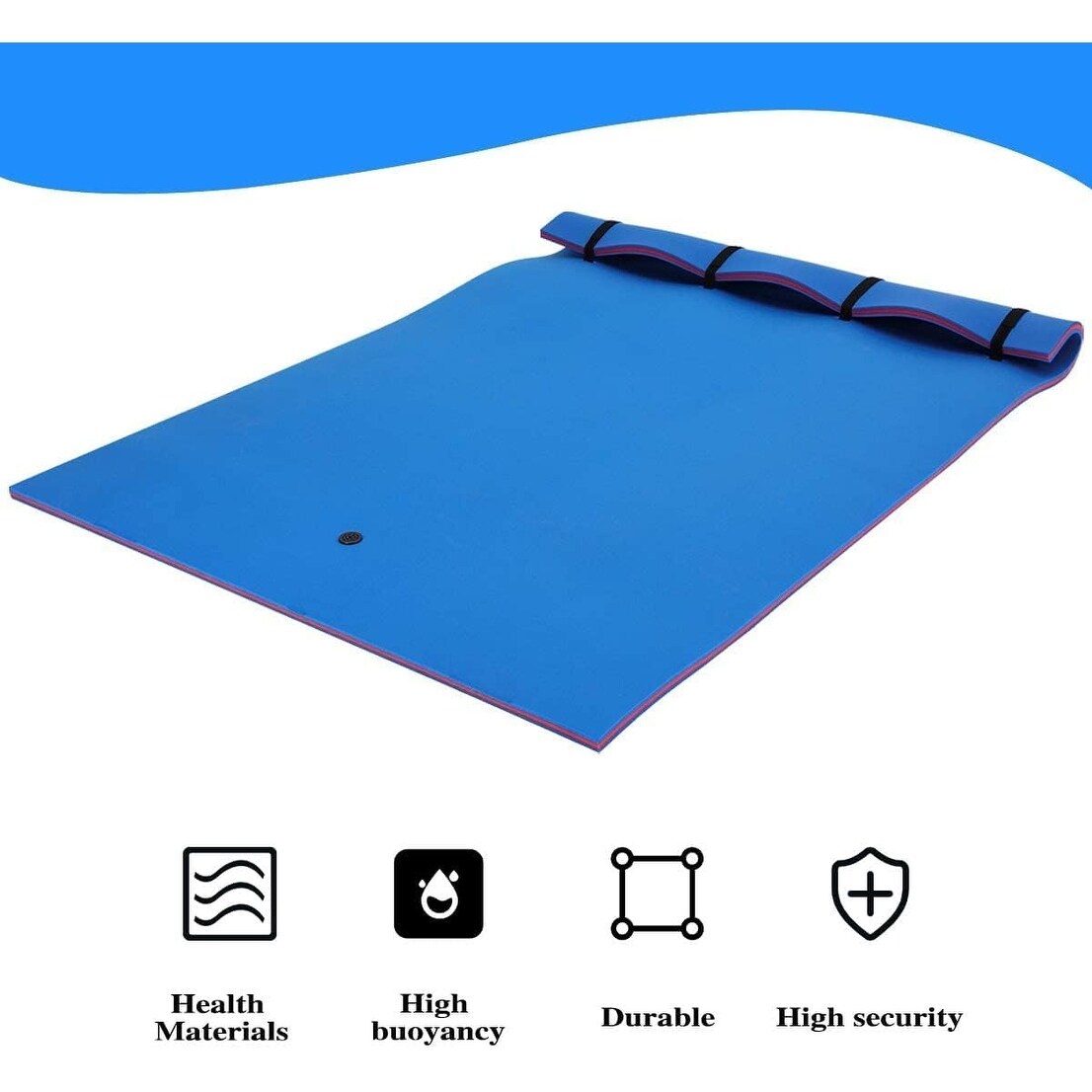 3 Layer Swimming Pool Water Floating Pad Foam Mat - 9' x 6'