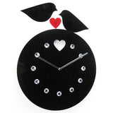 Handmade 12-inch Laser Etch Love Bird Clock