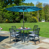 9ft Outdoor Patio Umbrella with Solar LED Lights