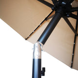 9ft Outdoor Patio Umbrella with Solar LED Lights