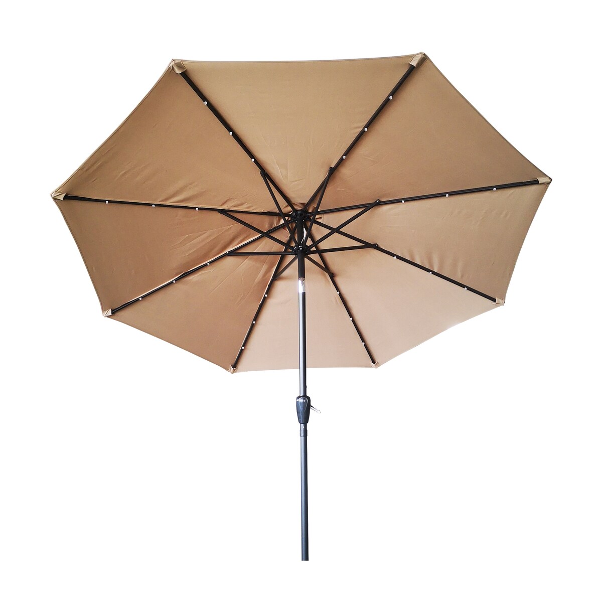 9ft Outdoor Patio Umbrella with Solar LED Lights